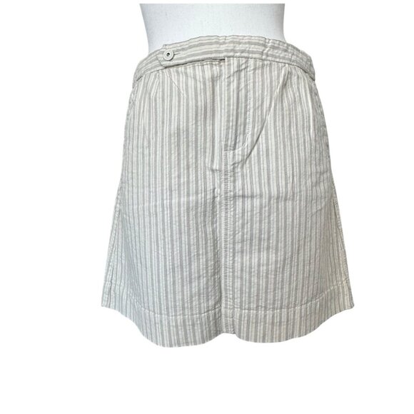 J.Crew Dresses & Skirts - J.Crew Womens Med Beige/White Striped Skirt W/Pockets Lightweight NWOT
